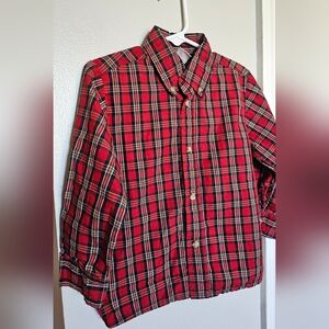 Boys shirt 3t Boys Christmas plaid button up shirt 3t plaid Christmas holiday 3t